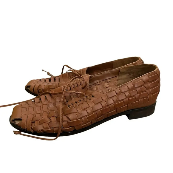 Sam Edelman Natural Woven Leather Avianna Huarache Flats Shoes Size 8M - Picture 5 of 8